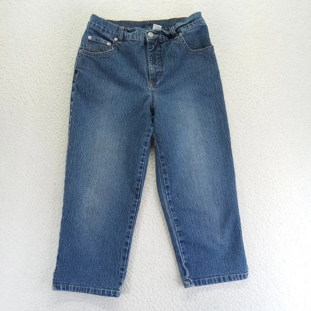 Sonoma‎ Life+Style Womens Medium Wash Stretch Denim Capri Cropped Jeans Size 6
